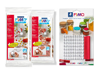 Fimo Air 2 X 500g Blocks And Fimo  Number And Letter 88 Stamp Set