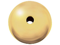 18ct Yellow Gold Plain Rondell 4mm Bead