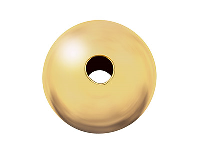 18ct Yellow Gold Plain Round 2.5mm 2 Hole Bead Heavy Weight