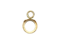 9ct Yellow Gold 4mm Round Bezel Cup
