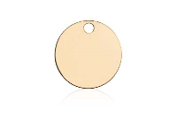 9ct Yellow Gold Round Blank 10mm,  100% Recycled Gold