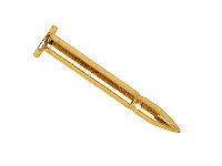 18ct Yellow Gold Grooved Head Pin  1.10mm For Stud Back Nnu T05