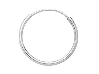 18ct White Gold Creole Hoop    Earring, 11mm, 100% Recycled Gold