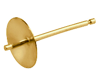 18ct Yellow Gold Cup And Peg 6mm   Plain