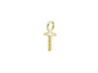 9ct Yellow Gold Pendant Cup Pearl  Drop With Thread