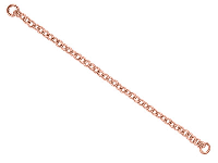 9ct Red Gold 1.7mm Trace Safety    Chain For Bracelet 6.7cm/2.6&amp;quot; 100% Recycled Gold