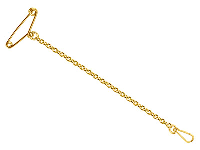 18ct Yellow Gold 2.2mm Trace Safety Chain For Brooch With Safety Clip   6.0cm/2.4&amp;quot; 100% Recycled Gold
