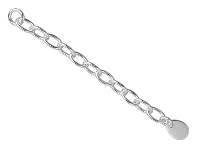 Sterling Silver 3.0mm Extender Trace Chain 5.0cm/2.0&amp;quot;