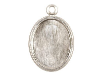 Fine Silver Pendant Cpm79 1.50mm   Fully Annealed, Framed Oval Blank  16mm X 20mm, 100% Recycled Silver