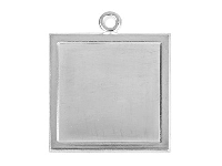 Fine Silver Pendant Cpm82 1.50mm    Fully Annealed Blank Square 14.5mm, 100% Recycled Silver