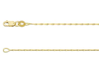 18ct Yellow Gold 1.2mm Barleycorn  Chain 18&amp;quot;/45cm Hallmarked