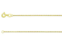 9ct Yellow Gold 1.0mm Diamond Cut  Belcher Chain 22&amp;quot;/55cm Hallmarked