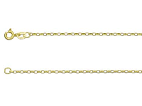 9ct Yellow Gold 1.7mm Diamond Cut  Belcher Chain 18&amp;quot;/45cm Hallmarked