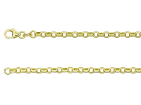 9ct Yellow Gold 3.1mm Diamond Cut  Belcher Chain 20&amp;quot;/50cm Hallmarked