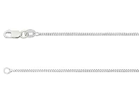 18ct White Gold 1.4mm Diamond Cut  Curb Chain 20&amp;quot;/50cmm Hallmarked