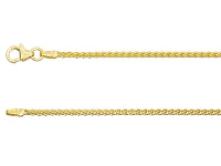 18ct Yellow Gold 1.5mm Spiga Chain 16&amp;quot;/40cm Hallmarked