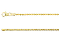 18ct Yellow Gold 1.5mm Spiga Chain 18&amp;quot;/45cm Hallmarked