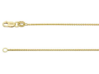 18ct Yellow Gold 1.0mm Spiga Chain 18&amp;quot;/45cm Hallmarked