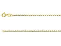 9ct Yellow Gold 1.6mm Trace Chain  16&amp;quot;/40cm Hallmarked