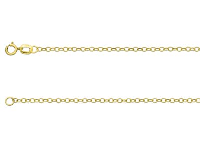 9ct Yellow Gold 1.7mm Trace Chain  20&amp;quot;/50cm Hallmarked