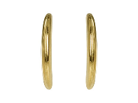 9ct Yellow Gold Crescent Hoop  Earrings