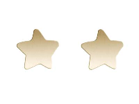 9ct Yellow Gold Star Design Stud   Earring