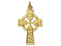 9ct Yellow Gold Cross, Celtic, No.17 Hallmarked