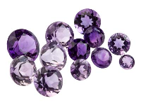 Amethyst, Round, 3mm+ Mixed Sizes, Pack of 12,
