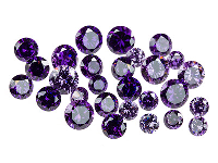 Amethyst Coloured Cubic Zirconia,  Round, 4,5,6mm, Pack of 28