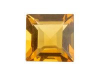 Citrine, Square, 4x4mm