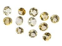 Citrine, Round, 1.5-3.5mm Mixed    Sizes, Pack of 12,