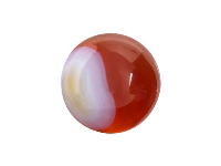 Carnelian Red And White Stripe Round Cabochon 10mm