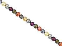 Cultured Pearls Fresh Water, 6-8mm, Multicolour, Potato Shape, 18&amp;quot;/45cm