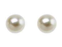 Cultured Pearl Pair Full Round Half Drilled 3.5-4mm White     Freshwater