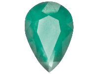 Emerald, Pear, 6x4mm