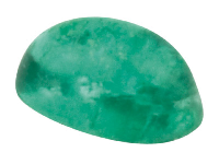 Emerald, Oval Cabochon, 5x3mm