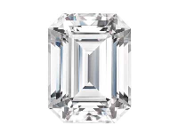 Charles And Colvard Moissanite,    Forever One, Emerald Step 8x6mm    Colour D E F