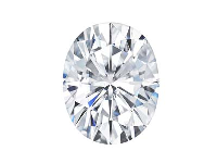 Charles And Colvard Moissanite, Forever One, Oval Brilliant 10x8mm, Colour D E F