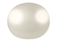 Cultured Pearls Pair Button    Half Drilled 5.5-6mm, White,   Freshwater