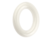 Ceramic Oval Shape, White, 13x10mm