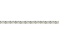 9ct White Gold 1.4mm Diamond Cut   Loose Belcher Chain
