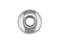 18ct White Gold Doughnut Setting    With Pendant, 9mm Diameter, To Take 3.6mm To 4.5mm Stone