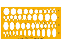 Ellipse Template For 25&#176;, 35&#176;, 45&#176; And 60&#176; Ovals