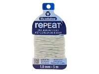 Beadalon rePEaT 100% Recycled  Braided Cord, 8 Strand, 1mm X 5m,  Cloud
