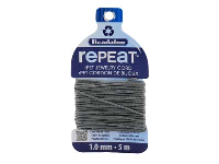 Beadalon rePEaT 100% Recycled  Braided Cord, 8 Strand, 1mm X 5m,  Grey