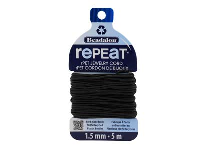 Beadalon rePEaT 100% Recycled  Braided Cord, 12 Strand, 1.5mm X   5m, Black