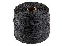 Beadsmith S-lon Bead Cord Black Tex 210 Gauge #18 70m