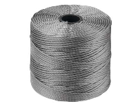 Beadsmith S-lon Bead Cord Silver   Tex 210 Gauge #18 70m