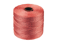 Beadsmith S-lon Bead Cord Coral Tex 210 Gauge #18 70m