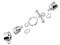 Kumihimo Bullet Finding Set 4mm    Silver Plated